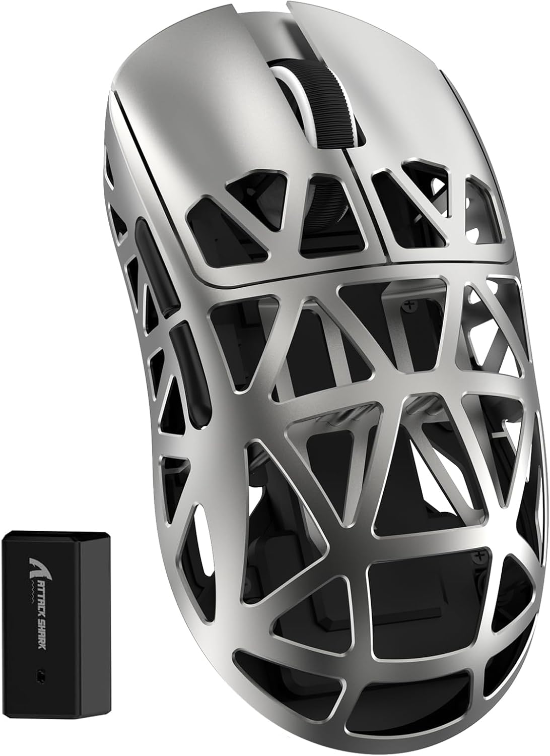 ZIYOU LANG x Attack Shark R2 Wireless Gaming Mouse, Ultra Lightweight Magnesium Alloy, PAW3950 42000 DPI Optical Sensor, 8KHz Polling Rate, BT/2.4G/Wired Programmable Mice with Grips Sticker (Black)