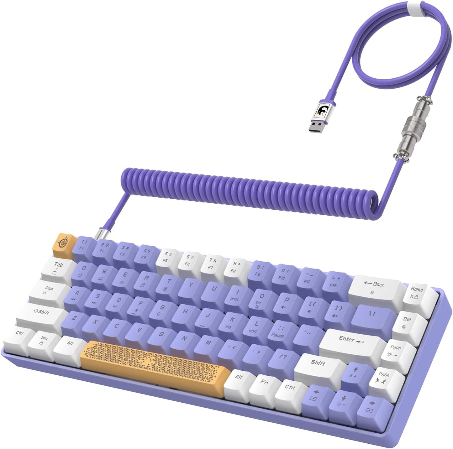 ZIYOU LANG RK-T8PR0 Wired 65% Mechanical Gaming Keyboard and Mouse Combo with RGB Backlit Anti-ghosting TKL Mini 68 Key Coiled C to A Cable Tactile Blue Switch for PS4 PS5 Xbox PC Mac Gamer(Dark Gray)