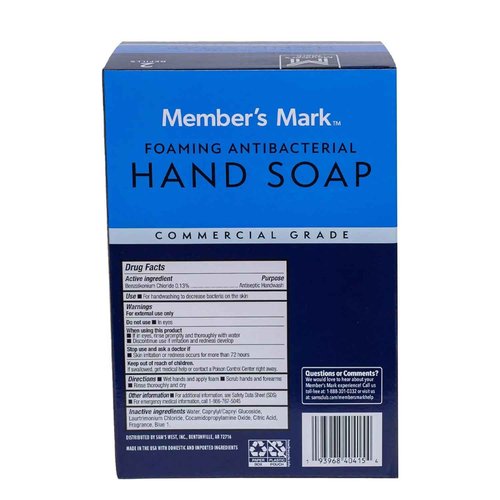 Proforce/Members Mark Commercial Foaming Antibacterial Hand Soap 2 pack Refills YuOuvB, 2Packs (67.6 FL oz)