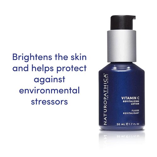 Naturopathica Vitamin C Revitalizing Lotion, Lightweight Daily Facial Moisturizer for All Skin Types, Hydrating Face Lotion for Men and Women, 1.69 fl oz