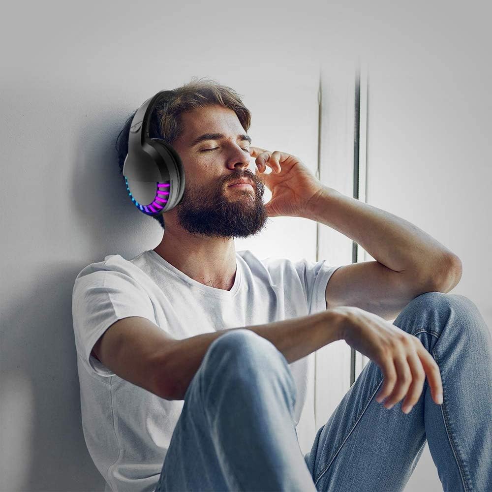 ZIYOU LANG L80 Wireless Gaming Headset Ultralight Over Ear with 2.4Ghz USB C&A Dongle/Bluetooth 5.3/3.5mm Wired Detachable Mic Stereo Sound 600mAh Battery for PC Mac PS4 PS5 Switch Win Gamer(White)