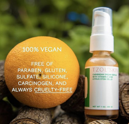 TZOL’SKIN - Caribbean Dream Serum - CC Serum - Vitamin C & Hyaluronic Acid - Citrus Stem Cells - Hydrating - For Dark Spots - Evens Skin Tone - No Paraben, Silicones & Sulfates - Vegan - Cruelty Free