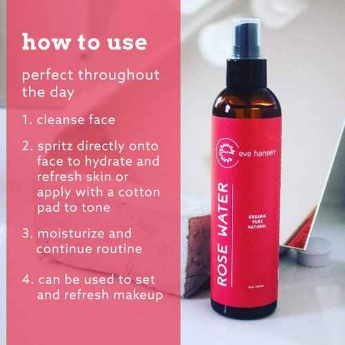 Eve Hansen Soothe & Repair Set: Organic Rose Water Spray for Face Moroccan Rosewater Face Toner, Setting Spray 8oz | Hydrating Hyaluronic Acid Serum for Face 2oz | Anti Aging Vitamin C Night Cream 2oz