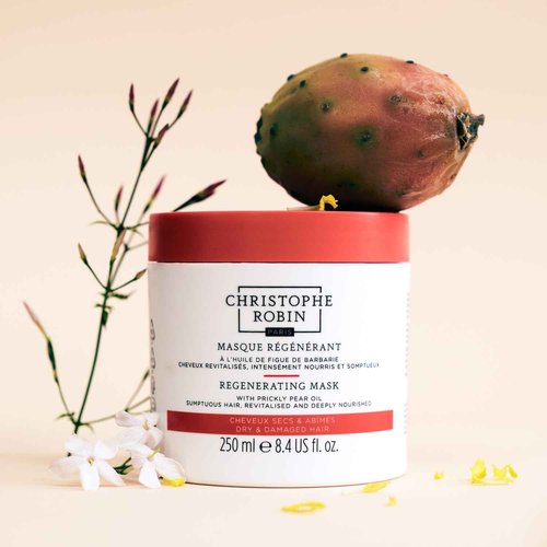 Christophe Robin Regenerating Mask with Prickly Pear Seed Oil for Dry, Damaged and Chemically Treated Hair 8.4 fl. oz