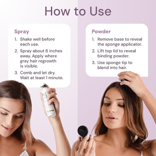 Style Edit Root Concealer Spray and Root Touch Up powder, to Cover Up Roots and Grays, Light Red Hair Color