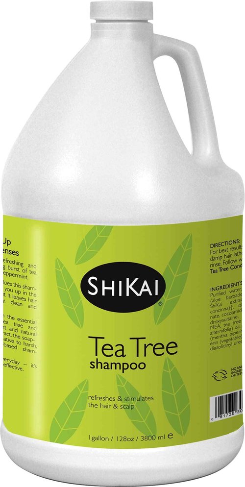 ShiKai Tea Tree Shampoo (1 Gallon) Wake Up with Peppermint & Tea Tree | Refresh & Stimulate Your Scalp | Soap Free Alternative | Moisture for Daily Use