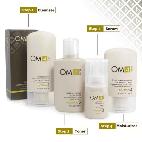 Organic Male OM4 Normal STEP 3: Age-Defying Antioxidant Serum - Men anti-aging light facial Vitamin C solution refines fine lines and wrinkles for men