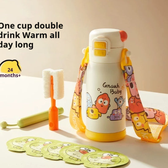 Children's Insulated Baby Water Bottle with Straw and Multiple Variants