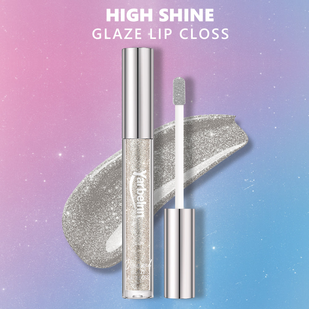 Glitter Shimmer Lip Gloss - Long-Lasting Brightening Lip Makeup 3g