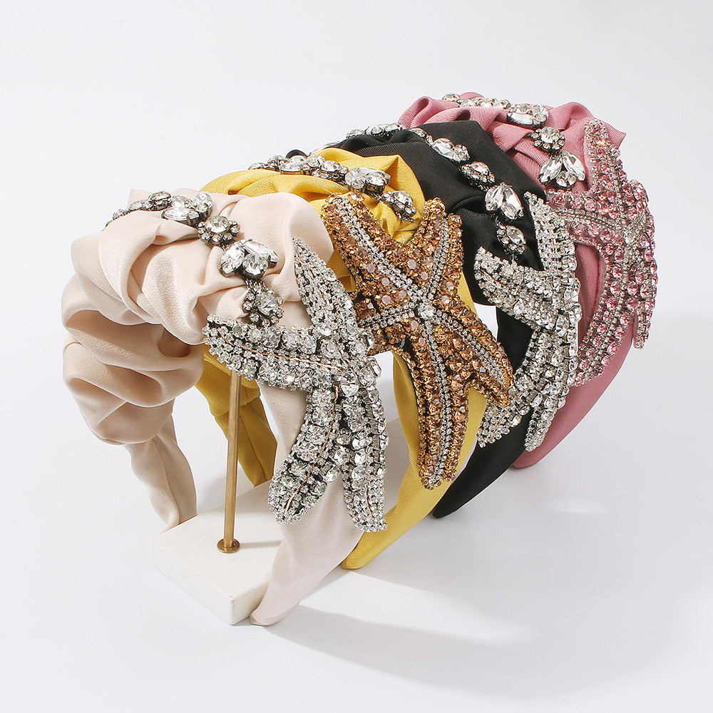 Starfish Headband Hair Claw Clip with Rhinestones