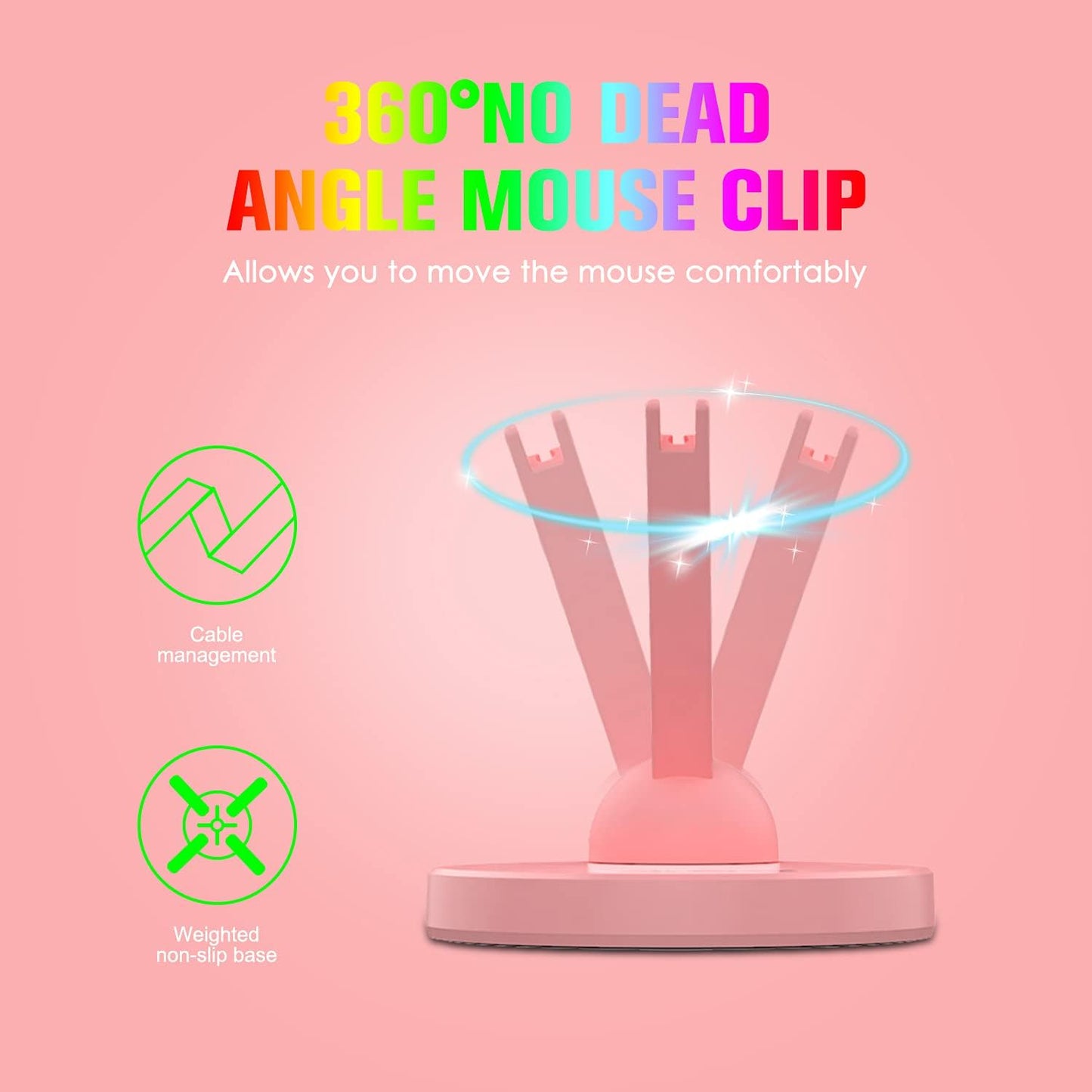 ZIYOU LANG Pink Gaming Keyboard and Mouse Combo,Rainbow LED Backlit Mechanical Keyboard,6400 DPI RGB Ultralight Gaming Mouse,Pink Mouse Bungee,for Game and Office