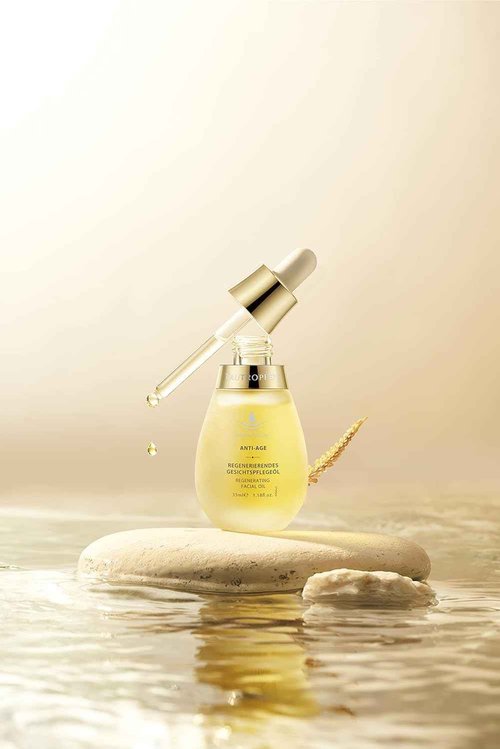 Tautropfen natural cosmetics regenerating facial care oil (35 ml), light texture, quickly absorbed, with coenzyme Q10 & amaranth oil, anti-aging facial oil for all skin types