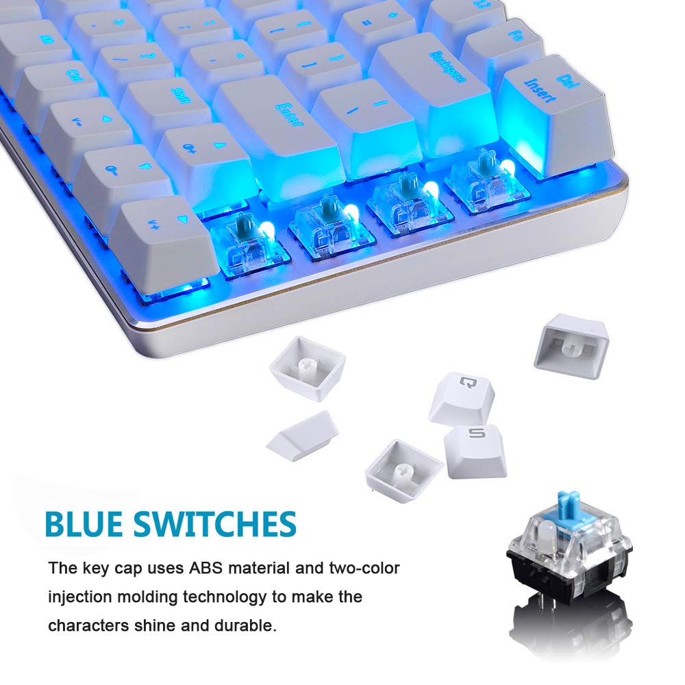 ZIYOU LANG Wired Gaming Keyboard and Mouse Combo,Blue LED Backlit Mechanical Keyboard,12K DPI RGB Ultralight Gaming Mouse,Gaming Mouse Pad for PC Gamer(Macaron Green)