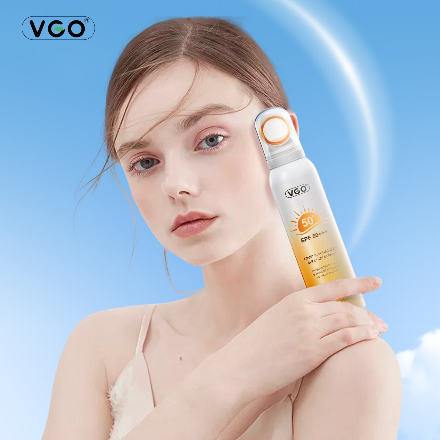 Crystal Sunscreen Spray SPF 50 PA - 150ml Waterproof Body Sun Protection