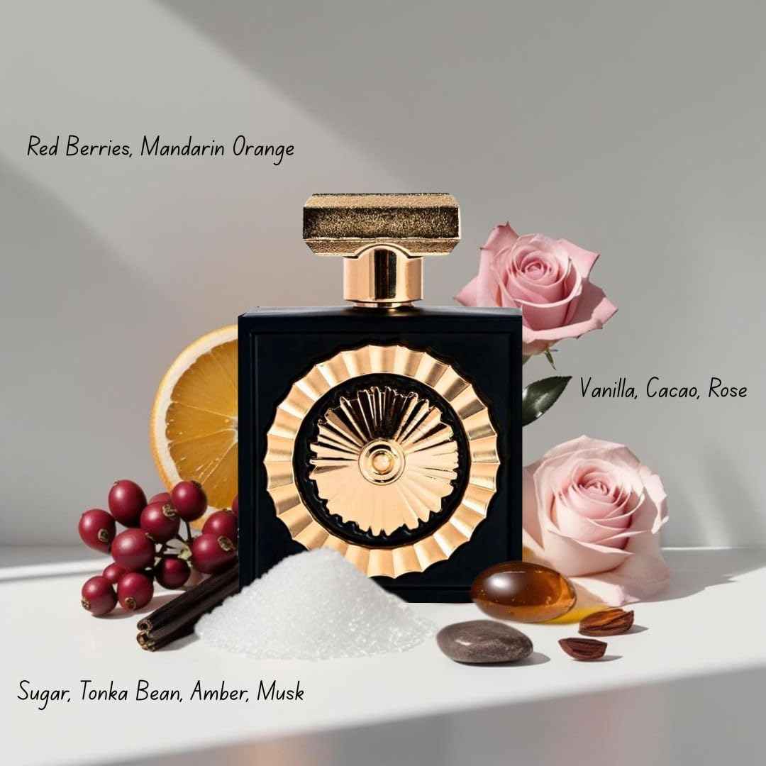 Lattafa Pride Nebras 3-Piece Luxury Perfume Gift Set for Women & Men - Gourmand Berry & Chocolate | Juicy Raspberry, Dark Cocoa & Vanilla |Long-Lasting Indulgent Scents (Gift Set)