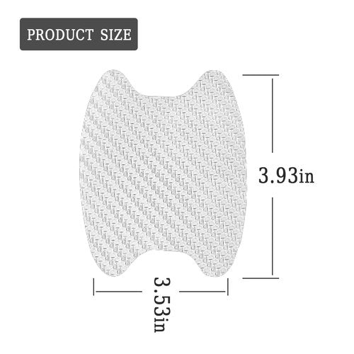 4PCS Carbon Fiber Anti-Scratches Car Door Cup Protector, Non-Marking Auto Door Handle Protective Film, Universal for Most Car Handles (Silver/4PCS)