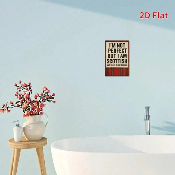 Metal Tin Wall Decoration - 20 cm x 20 cm