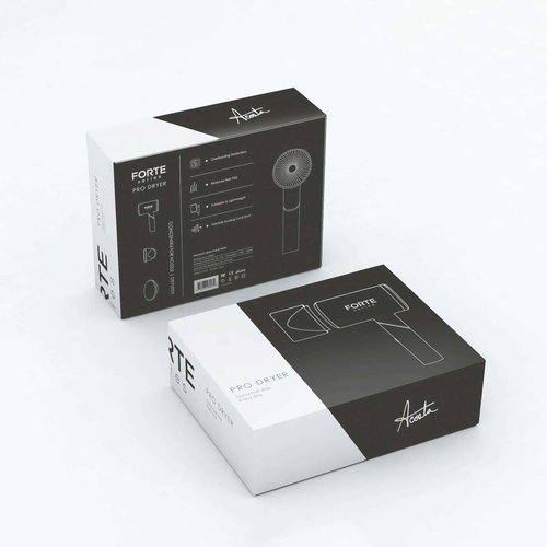 Forte Series Forte Pro Hair Dryer for Men, Magnetic Nozzle Attachment, 110-125V, Black