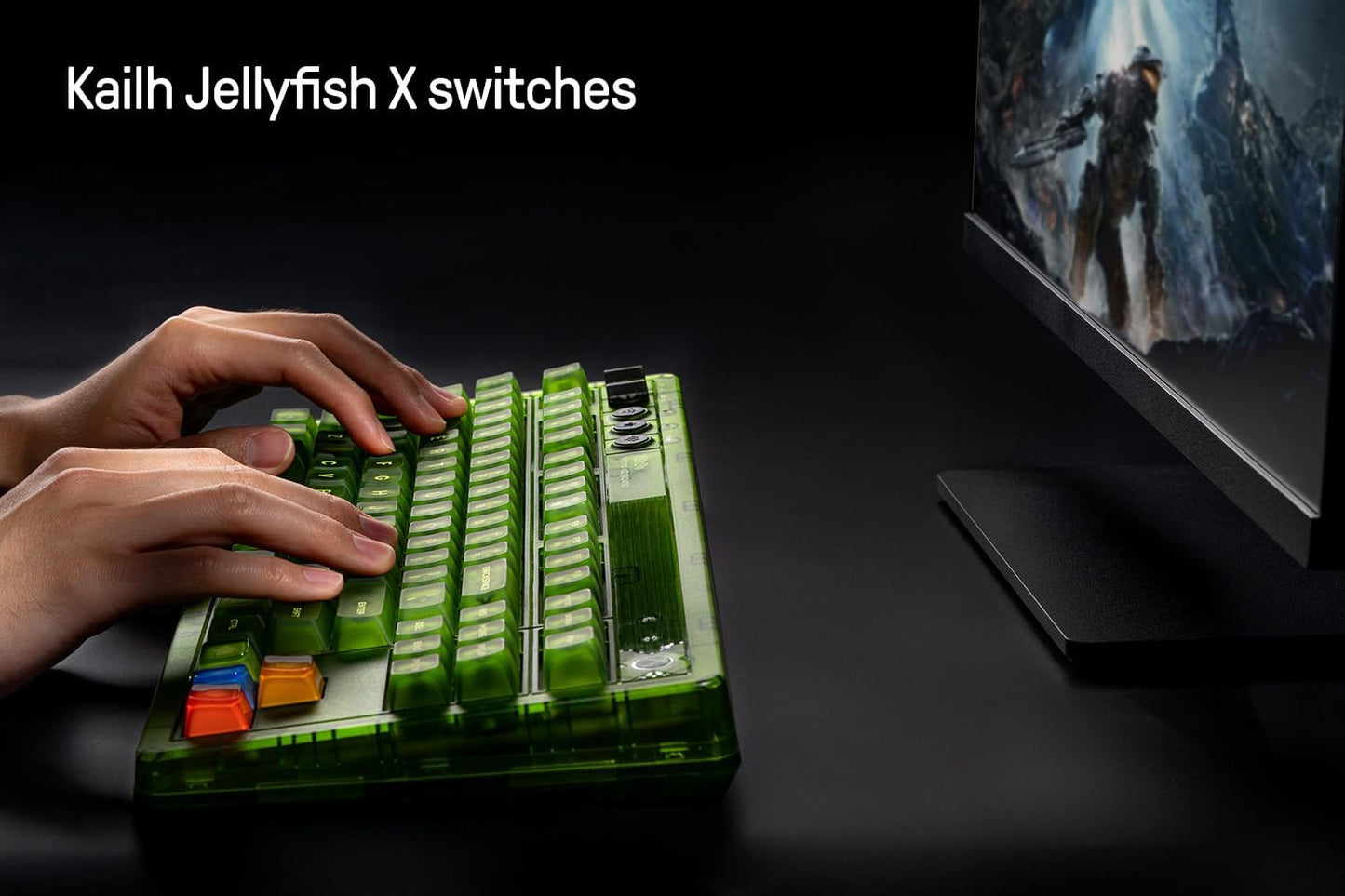 8Bitdo 87 Keys Retro Mechanical Keyboard Bluetooth/2.4G/USB-C, RGB Backlight, Hot Swappable, Dual Super Programmable Buttons, Volume Knob for PC and Android - Xbox Edition (Officially Licensed)