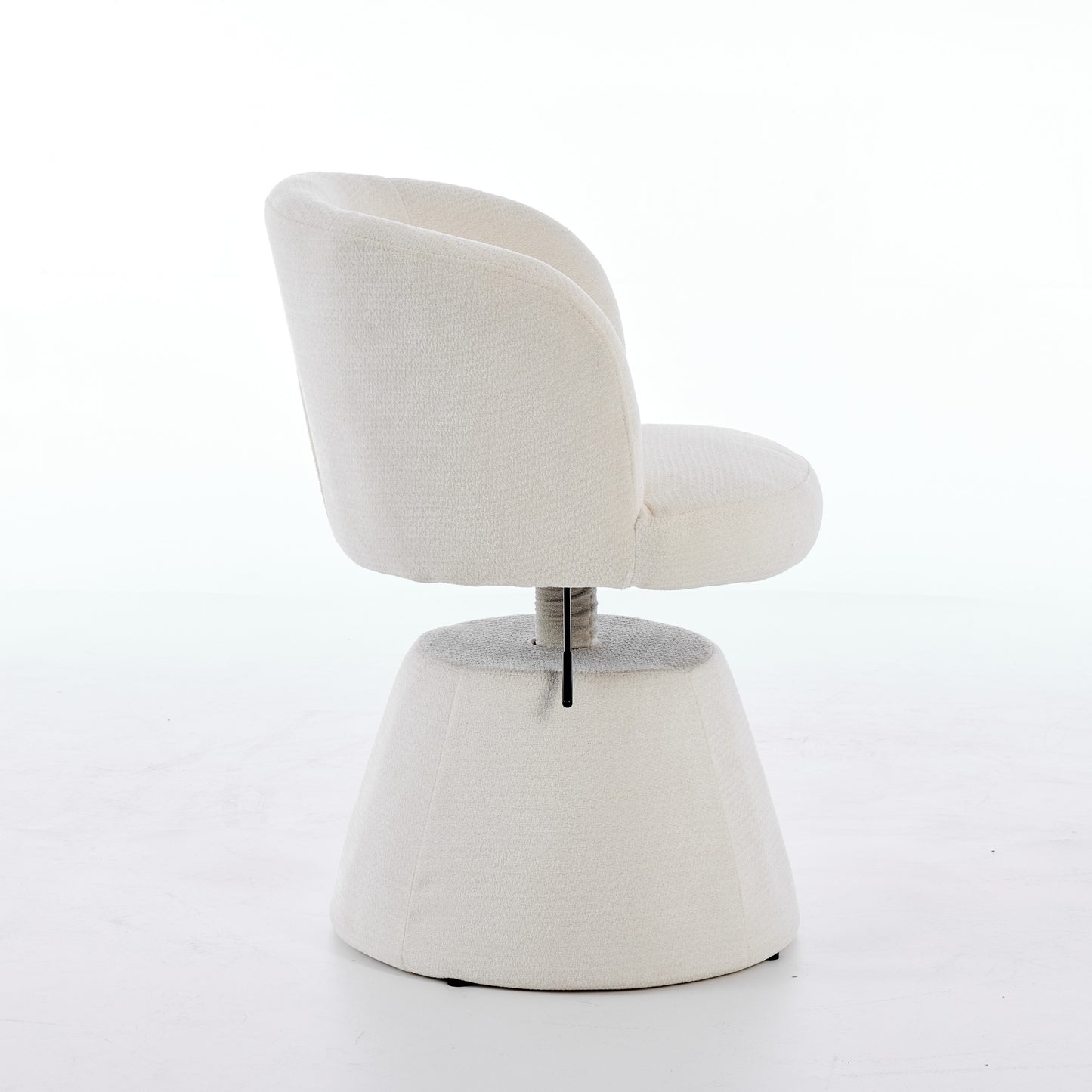 Adjustable Height 360 Swivel Bar Stool, Modern Chenille Upholstered