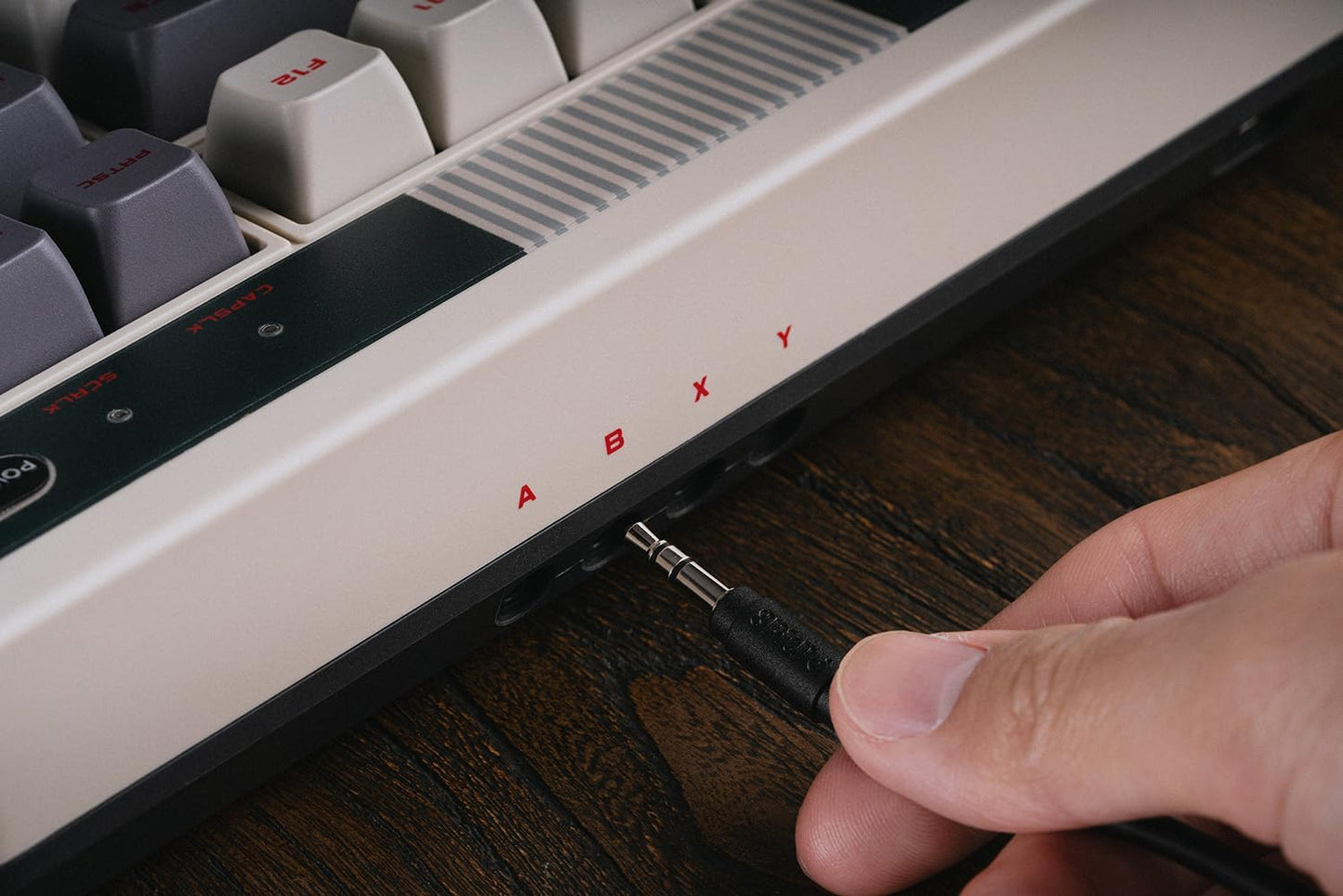 8BitDo Retro Mechanical Keyboard, Bluetooth/2.4G/USB-C Hot Swappable Gaming Keyboard with 87 Keys, Dual Super Buttons and Super Stick for Windows and Android - C64 Edition