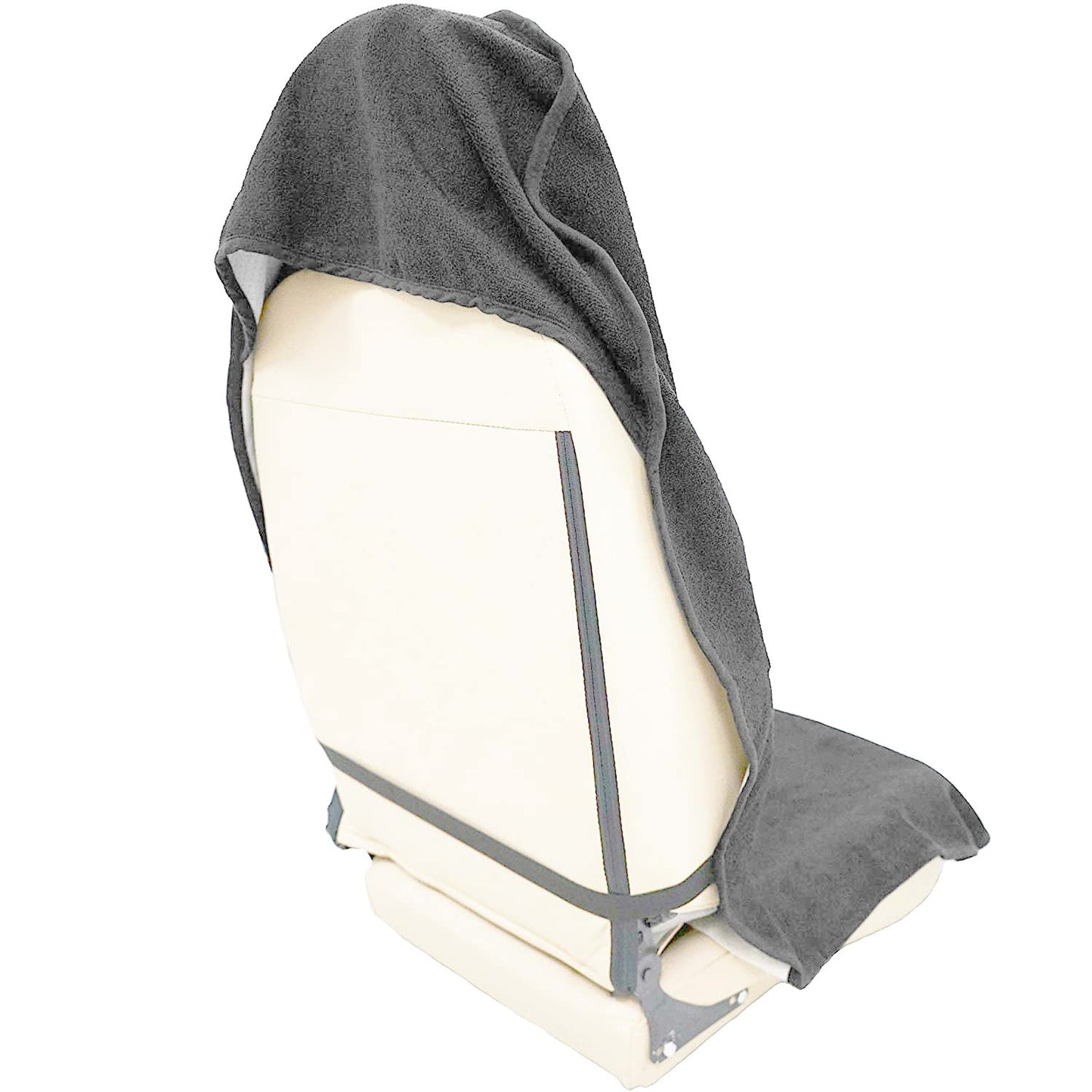 LoyaGour Car Seat Cover Protector Front Seats,for Gym Workout,Running,Swimming,Beach and Hiking,Waterproof Sweat Towel Bucket Seat Covers for Cars SUV Trucks (Grey, 1Pcs)