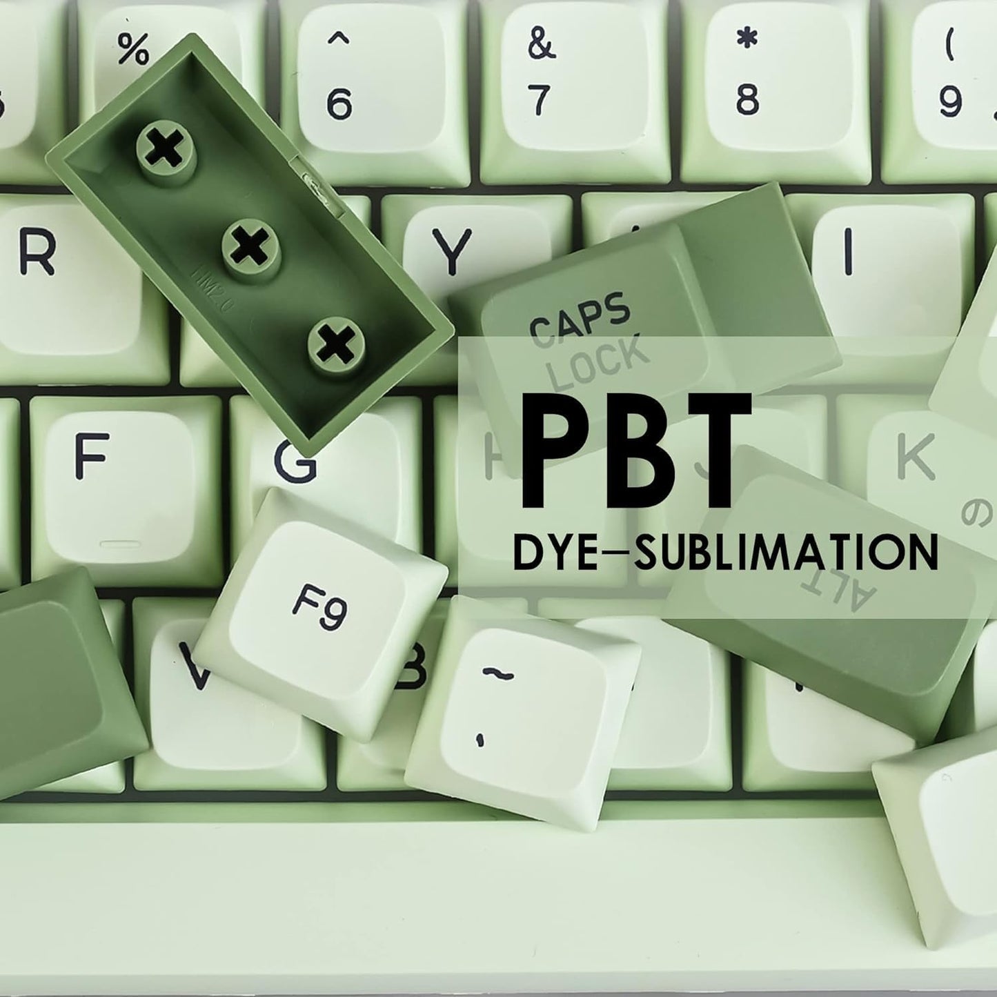 61 PBT Game keycap, 60% Backlight with Key Puller OEM Configuration American Layout, 87/104 Mechanical Keyboard (no Keyboard) (Ahris)