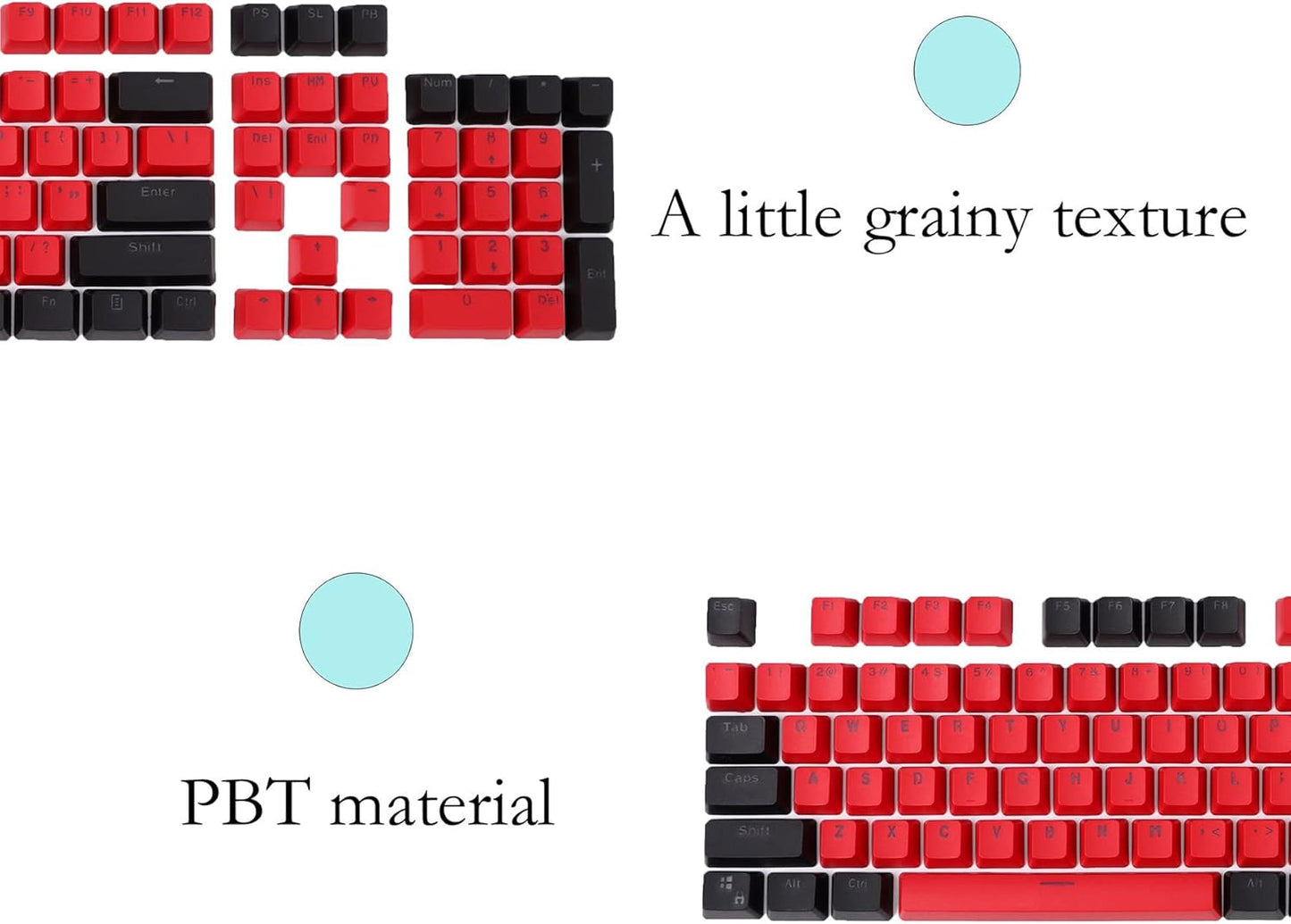 61 PBT Game keycap, 60% Backlight with Key Puller OEM Configuration American Layout, 87/104 Mechanical Keyboard (no Keyboard) (Ahris)