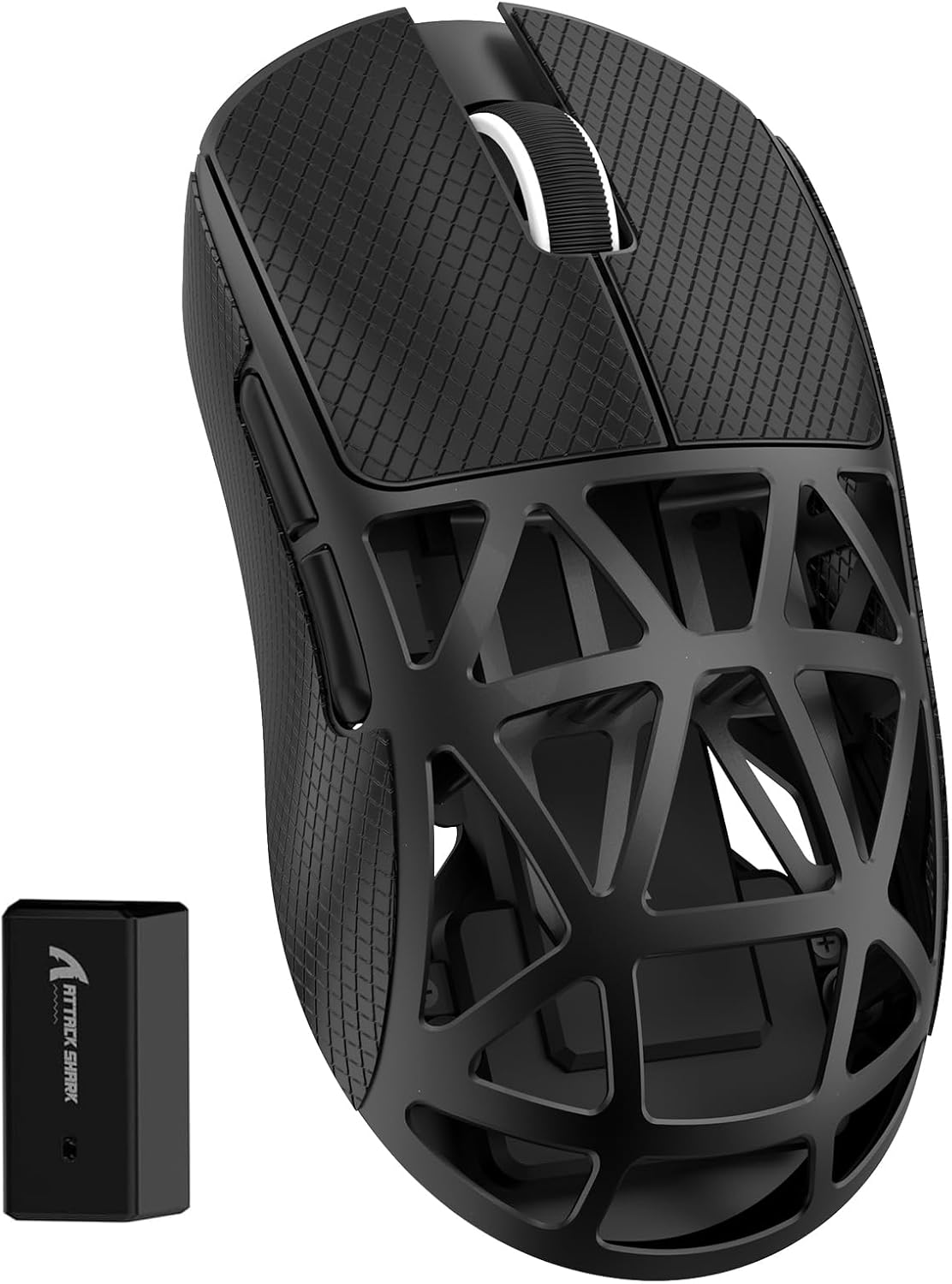 ZIYOU LANG x Attack Shark R2 Wireless Gaming Mouse, Ultra Lightweight Magnesium Alloy, PAW3950 42000 DPI Optical Sensor, 8KHz Polling Rate, BT/2.4G/Wired Programmable Mice with Grips Sticker (Black)
