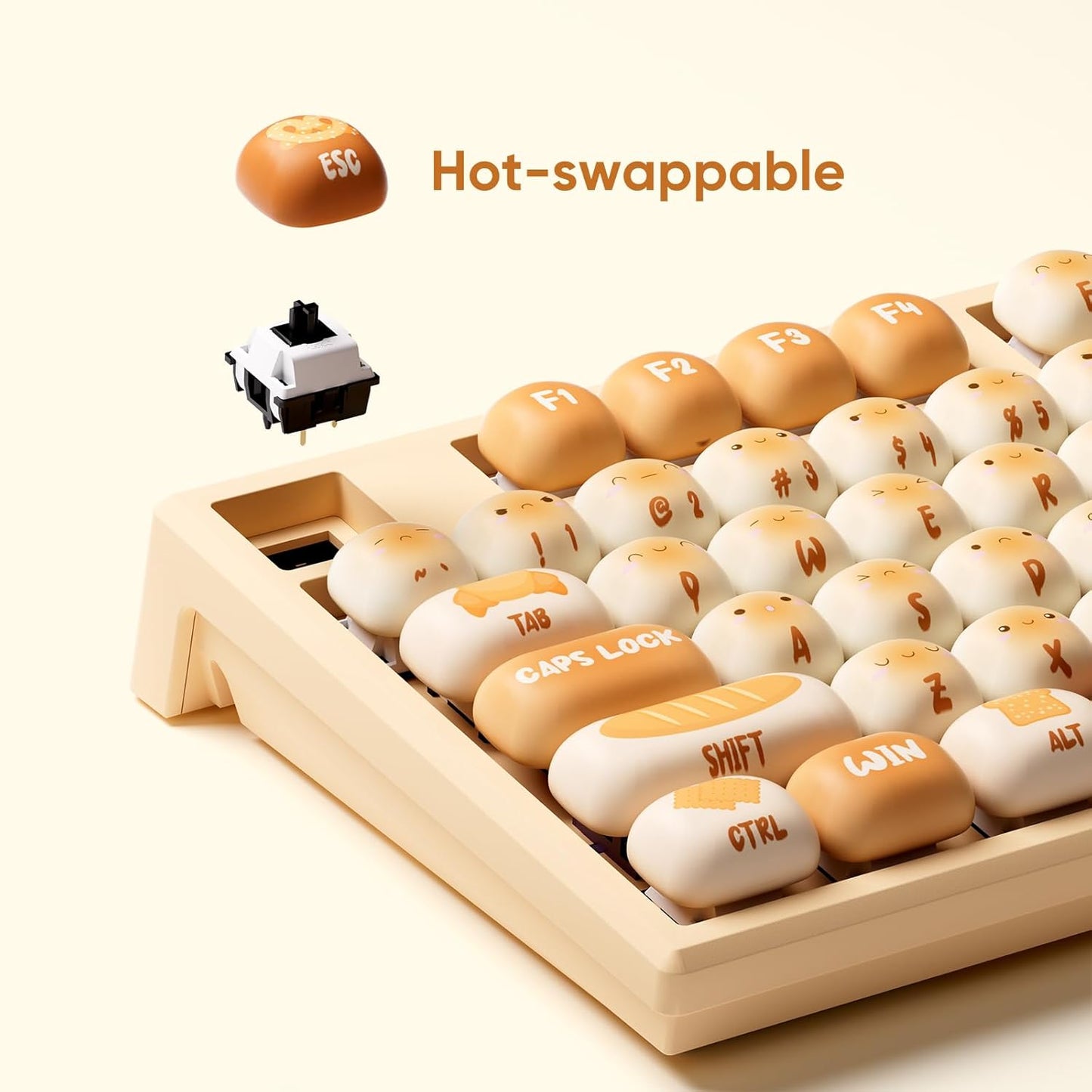 AKKO MG108B Colorful Cats Mechanical Keyboard Hot-Swappable Multi-Mode Gaming Keyboard with PBT Dye-Sub Mao Profile Keycaps Pre Lubed Piano Switch