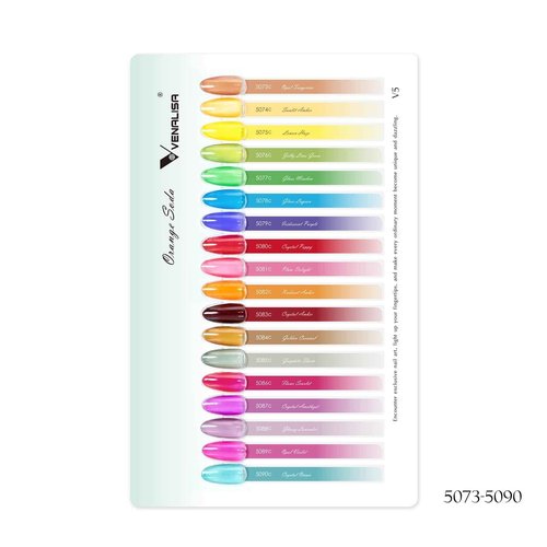 VENALISA V5 Gel Nail Polish Kit of 22 Pcs With Color Display Card Semi-transparent Jelly Gel Polish Set Sheer Red Black Green Soak Off Salon Nail Art DIY at Home Manicure