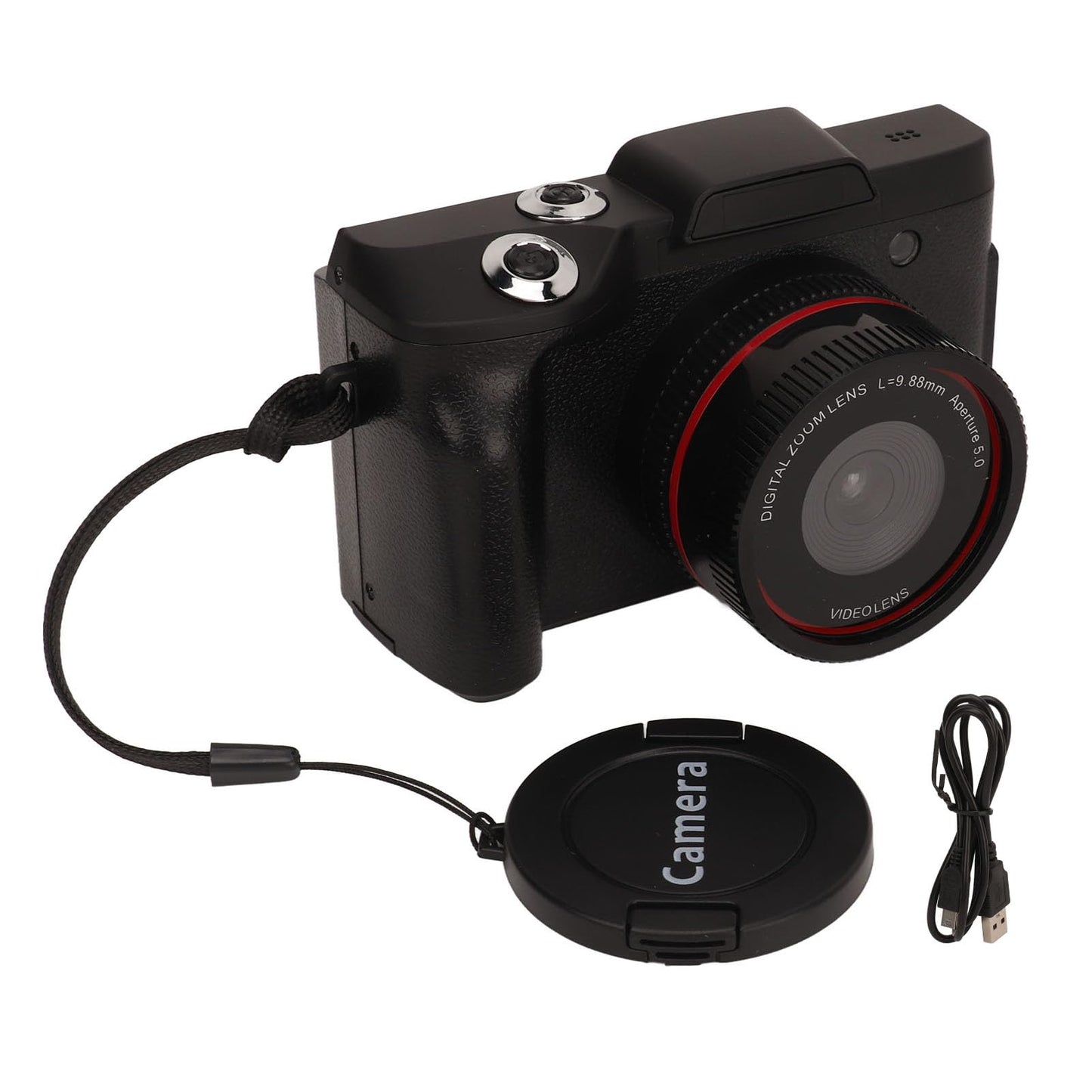1080P Digital Camera for Photography Autofocus 16X Digital Zoom, 16MP Vlogging Camera with 180° Flip Screen Compact Camera, Support 128G Storage Card