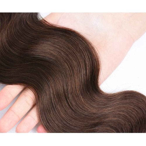Fabimiya Bundles Human Hair 26/28/30 Inch Body Wave Dark Brown 4 Color Human Hair Bundles 12A Unprocessed Brazilian Virgin Hair Quick Weave for Black Women
