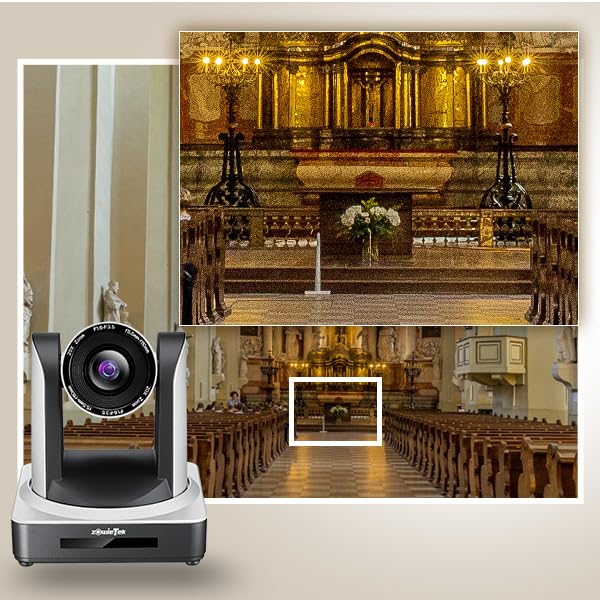 zowietek Pro PTZ Camera 30X Live Streaming Camera with Simultaneous HDMI and 3G-SDI Outputs Church IP Camera