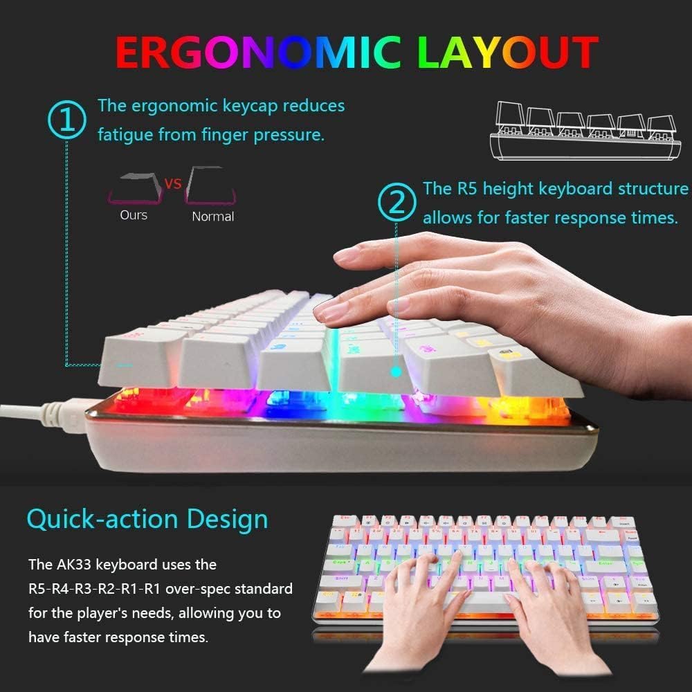 ZIYOU LANG Gaming Keyboard and Mouse and Mouse Pad,Wired Rainbow Backlit Mechanical Keyboard,Superlight RGB Gaming Mouse,12000DPI Optical Sensor,6 Programmable Buttons Mice for PC Gamers(Black)