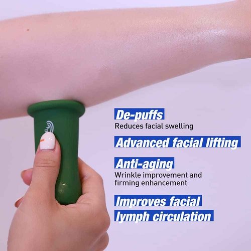 TROIAREUKE Lifting Cupping Therapy / Facial Cupping Therapy Kit, Korean Face Massager / Cupping For Wrinkles, Facial Lifting, lymph Circulation, Muscle Relaxing, Slimming, Wrinkles and Eye Puffiness, Firming, Anti-aging, Korean Skin Care (GREEN)
