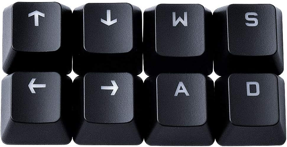 10Keys Corsair FPS Red Backlit Keycaps Replacement for Cherry Key Switches Gaming Keyboards(QWERDF+WASD)