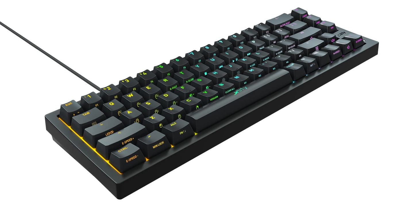 Xtrfy K5 Compact Gaming Keyboard RGB Wired US Layout (Black)