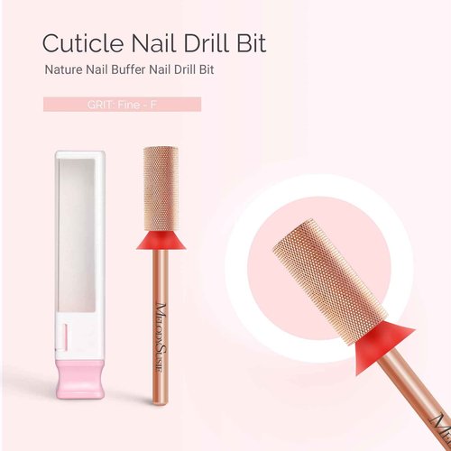 MelodySusie Professional Rechargeable 30000 RPM Nail Drill with Large Barrel Nail Buffer Bit