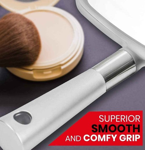 MIRRORVANA Large & Comfy Hand Held Mirror with Handle - Silver Salon Model (5-Pack)