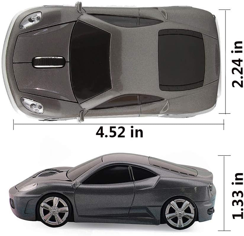 2.4Ghz Wireless Car Shape Mouse 3D Optical Gaming Mice USB Mini Receiver for PC Laptop Computer