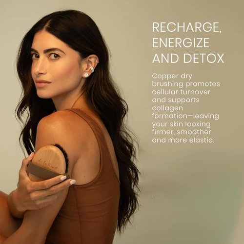 De La Heart Copper Body Brush for Radiant Complexion, Smooth & Glowing Skin