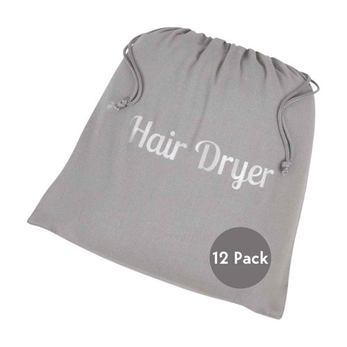 Hair Dryer Bags - Great for Organization and Storage at Home or Travel (12 Count)