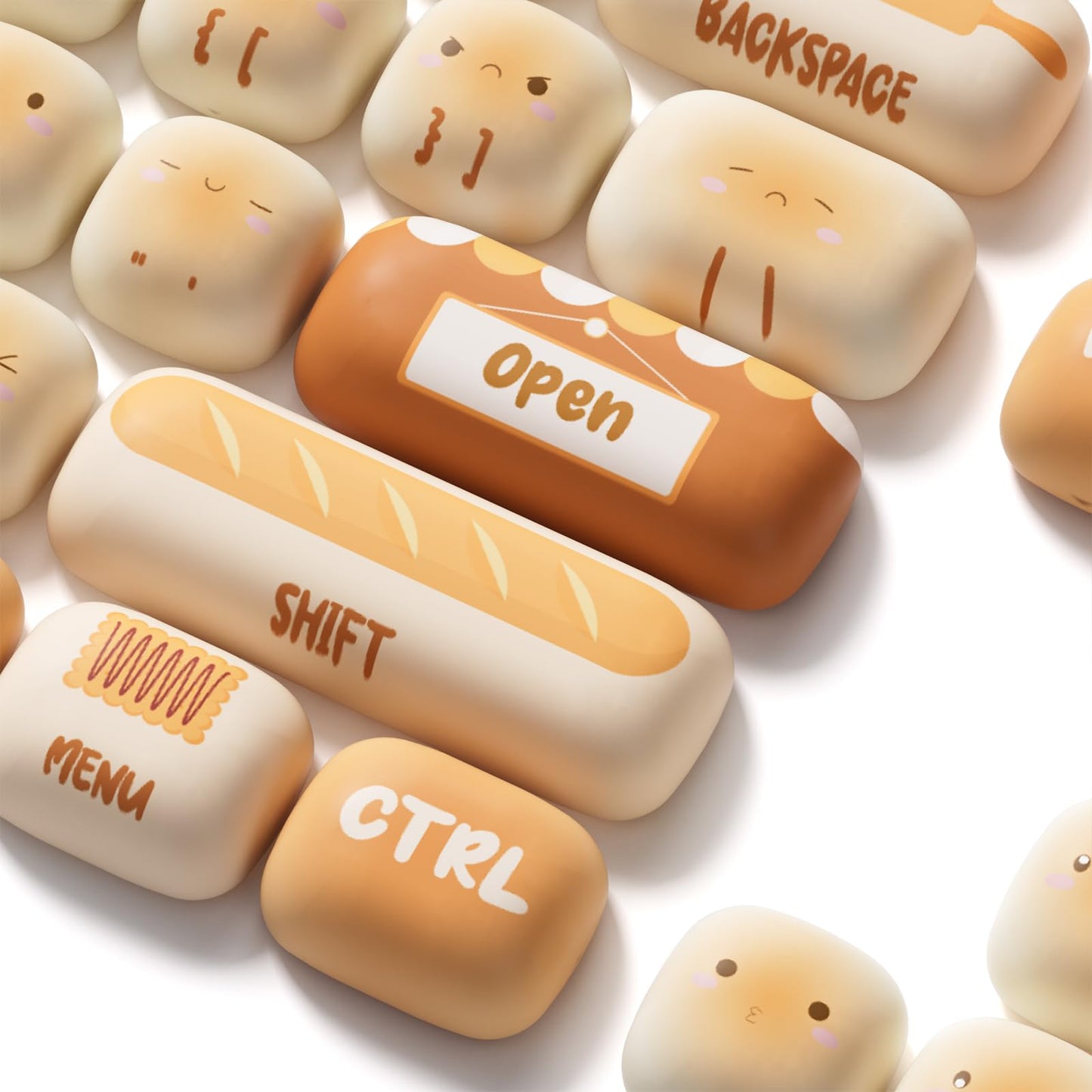 Akko PBT Keycaps Set, Bun Wonderland MOG Profile 138-Key Keycaps for Mechanical Keyboards