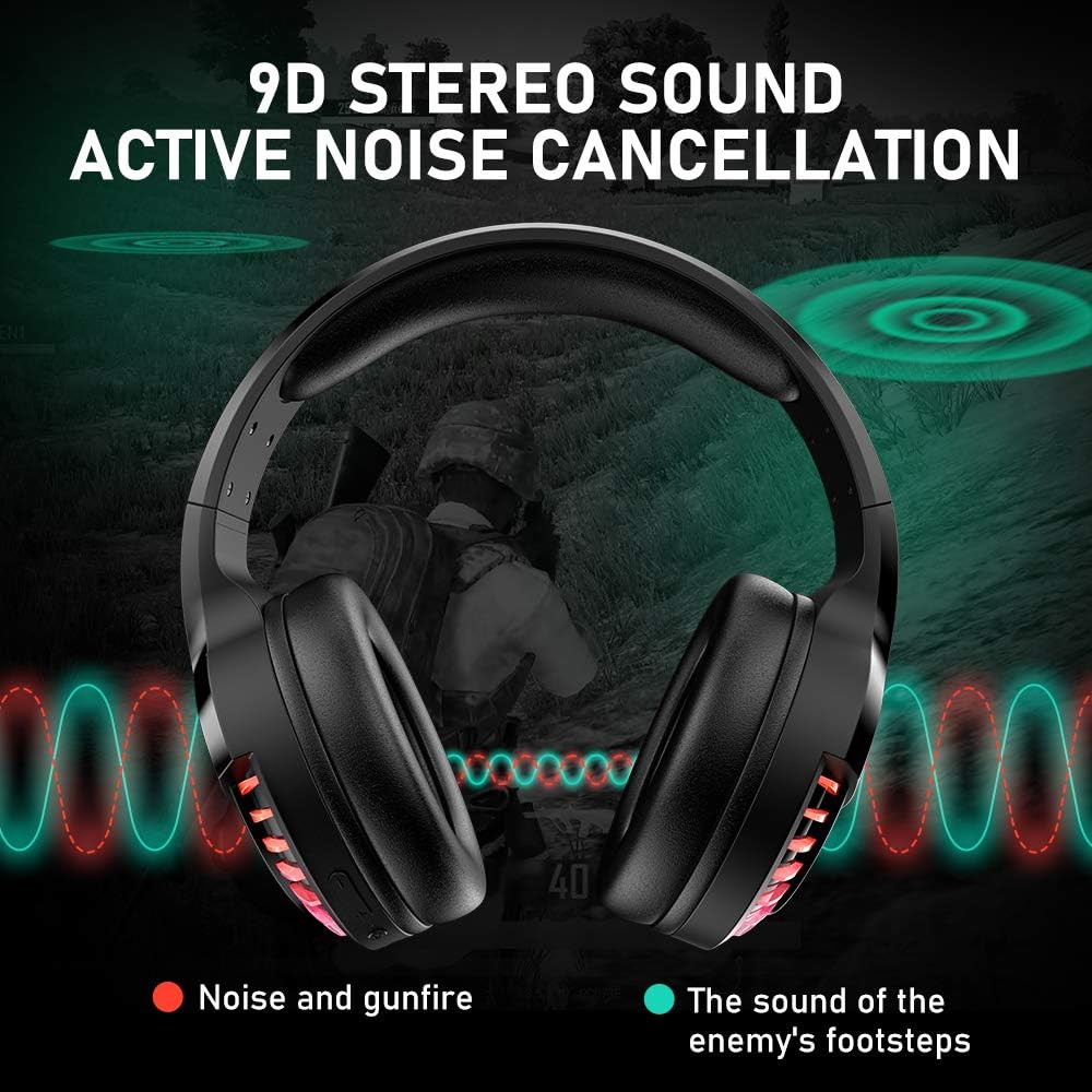 ZIYOU LANG L80 Wireless Gaming Headset Ultralight Over Ear with 2.4Ghz USB C&A Dongle/Bluetooth 5.3/3.5mm Wired Detachable Mic Stereo Sound 600mAh Battery for PC Mac PS4 PS5 Switch Win Gamer(White)