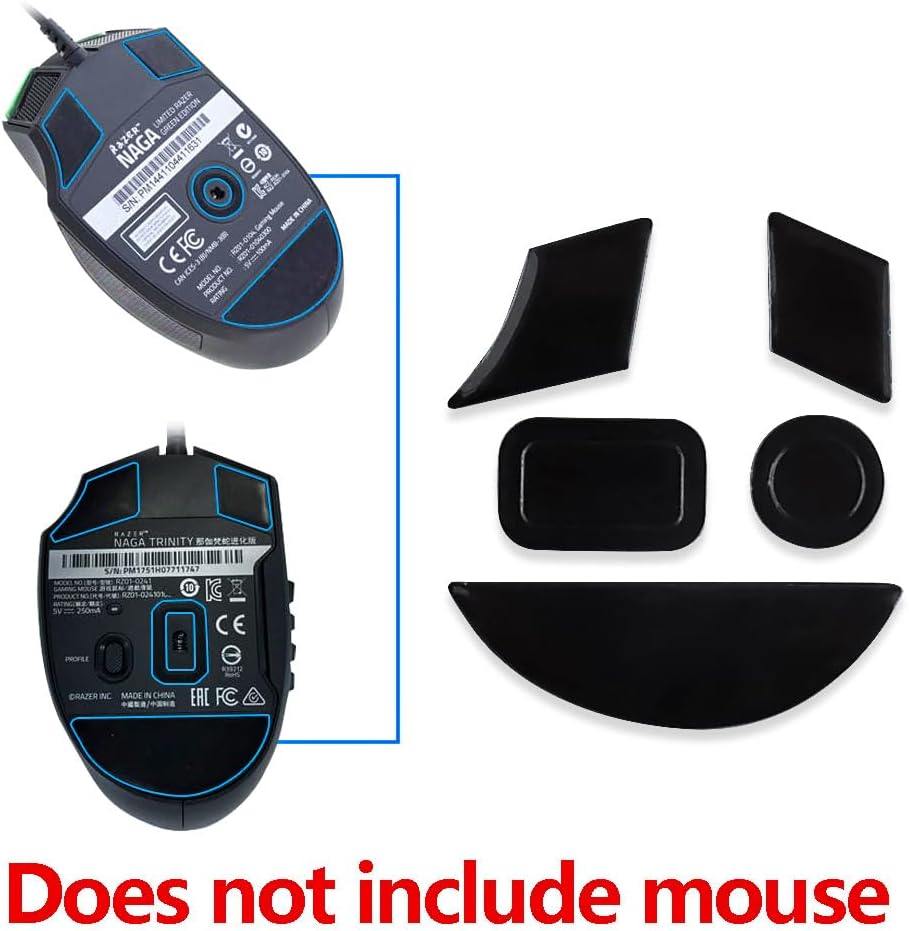 2 Sets Mouse Skates & Mouse Feet & Mice Feet & mouseskates for Razer Lancehead Tournament Edition TE Ambidextrous Gaming Mouse