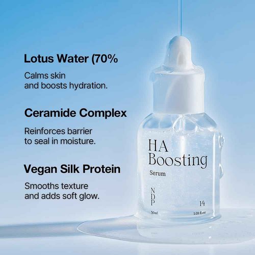 NDP Ultra Fine 10,000 PPM Hyaluronic Acid For 72 Hour Hydration, Clinically Proven Korean Hydrating Serum with 8D HA Complex, Plumping, Moisturizing Serum for Dry & Sensitive Skin, 30ml (1.01oz)