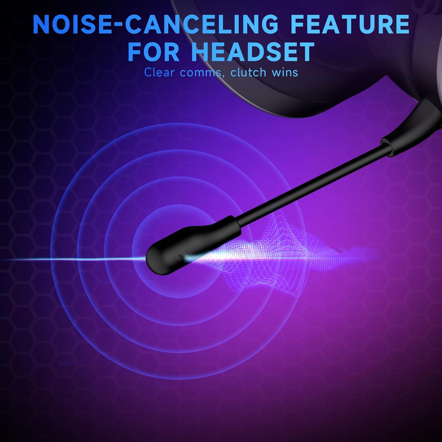 2.4GHz Wireless Gaming Headsets for PS5/PS4/PC/Switch - Bluetooth 5.3 Headphones with 7.1 Surround Sound, Noise-Canceling Mic, 30+Hr Battery & Support Playing While Charging - Black
