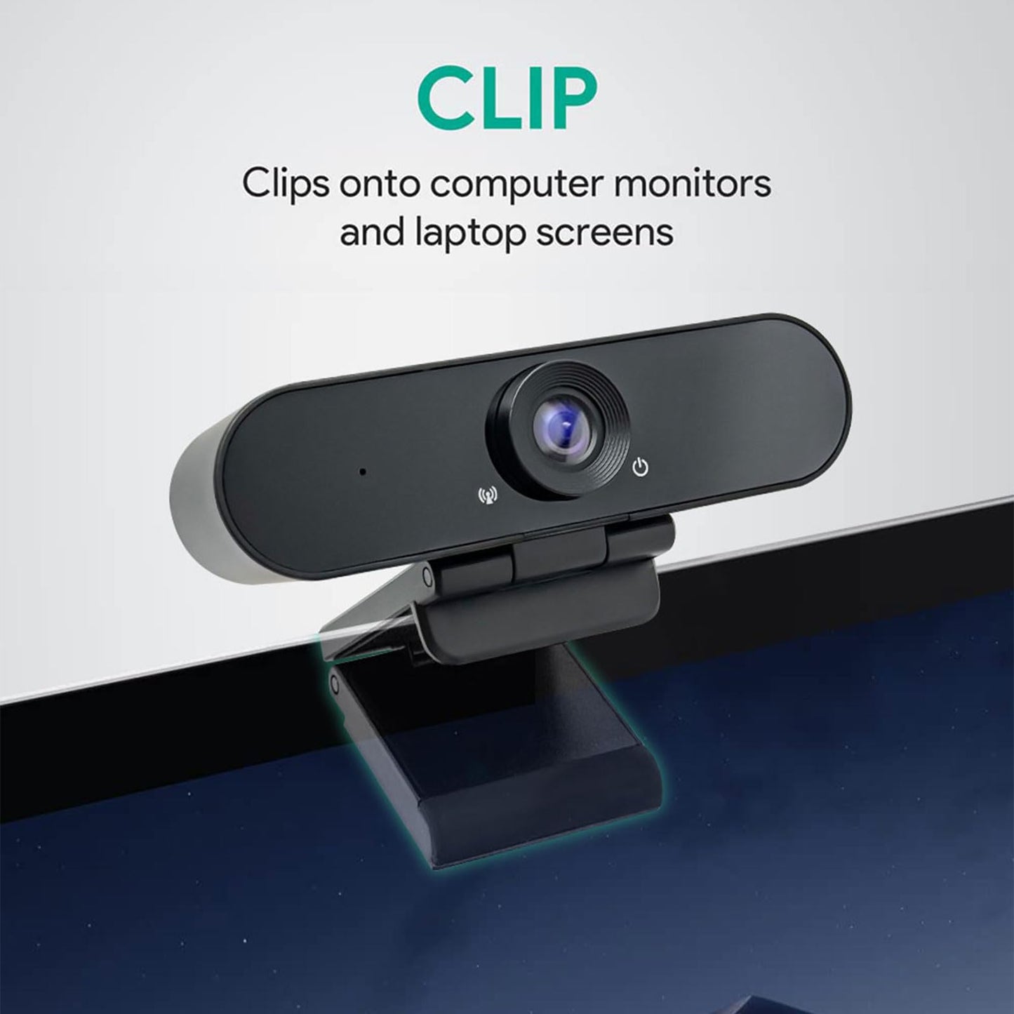 1080p Webcam with Dual Stereo Microphones & Privacy Cover, Full HD USB Desktop Web Computer Camera with Auto Light Correction for Video Conferences, Compatible with Windows & Mac, PC & Laptop