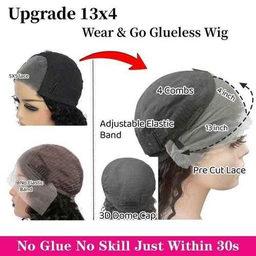 SODLIS Wear and Go Glueless Wig Curly Bob Wig Human Hair Pre Plucked Pre Cut 13x4 HD Lace Front Wigs For Black Women Ready to Wear Glueless Bob Wig 150% Density (16 Inch)